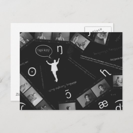 Speakfogramm Postkarte (Vorne/Hinten)