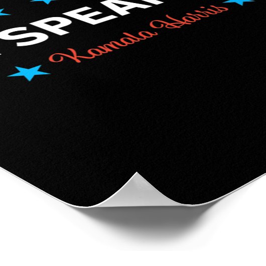 Speaking Kamala Harris Poster (Ecke)