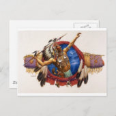 Spear Warrior Native American Postkarte (Vorne/Hinten)