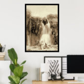 Spearfish Falls Black Hills South Dakota 1889 Poster (Heimbüro)