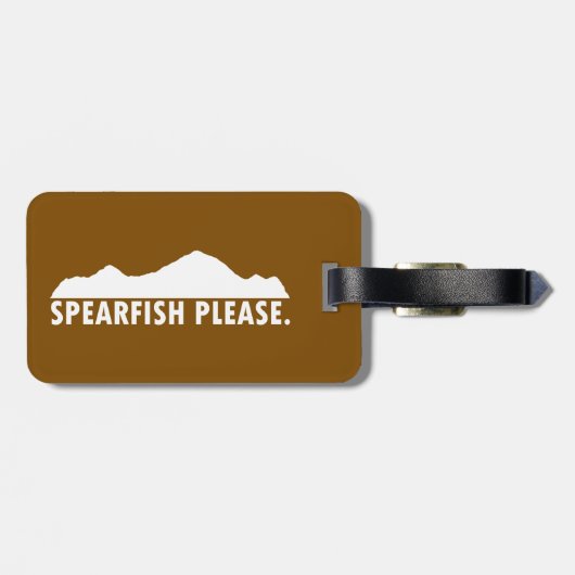 Spearfish South Dakota Bitte Gepäckanhänger (Rückseite horizontal)