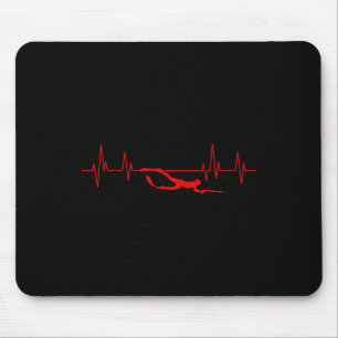 Spearfishing Heartbeat Diving Spearfish Hunti Mousepad