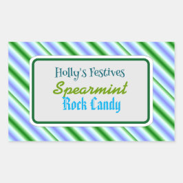 Spearmint-Bonbons Rechteckiger Aufkleber