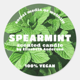 Spearmint Candle Runder Aufkleber