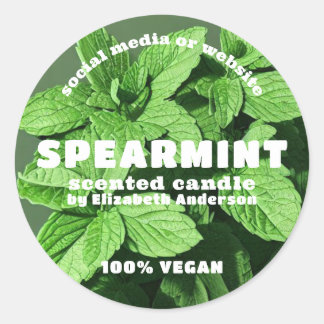 Spearmint Candle Runder Aufkleber