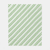 Spearmint Candy Cane Christmas Stripes Fleecedecke (Vorderseite)