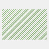 Spearmint Candy Cane Christmas Stripes Geschenkpapier Set (Vorderseite 2)