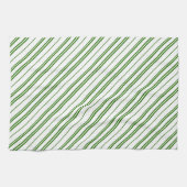 Spearmint Candy Cane Christmas Stripes Geschirrtuch (Horizontal)