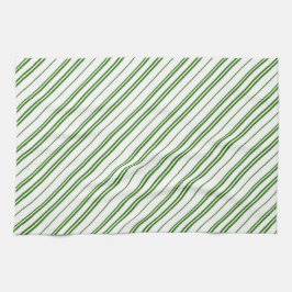 Spearmint Candy Cane Christmas Stripes Geschirrtuch