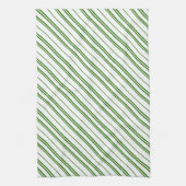 Spearmint Candy Cane Christmas Stripes Geschirrtuch (Vertikal)