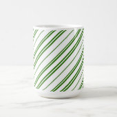 Spearmint Candy Cane Christmas Stripes Kaffeetasse (Mittel)