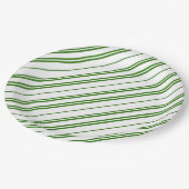 Spearmint Candy Cane Christmas Stripes Pappteller (Schrägansicht)