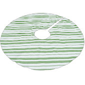 Spearmint Candy Cane Christmas Stripes Polyester Weihnachtsbaumdecke (Schrägansicht)