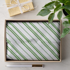 Spearmint Candy Cane Christmas Stripes Seidenpapier