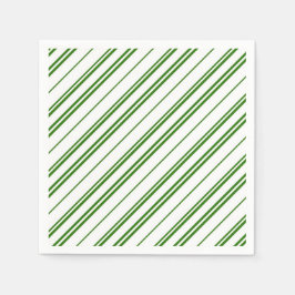 Spearmint Candy Cane Christmas Stripes Serviette