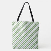 Spearmint Candy Cane Christmas Stripes Tasche (Vorderseite)