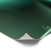 Spearmint Green Fraktal Spiral Poster (Ecke)