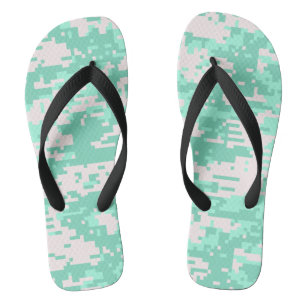 Spearmint-Muster für digitale Camouflage Badesandalen