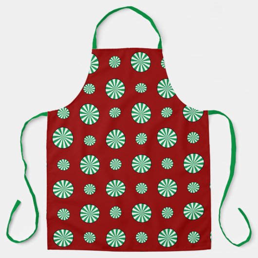 Spearmint Polka Dots All-over Print Schürze (Vorderseite)