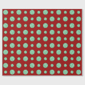 Spearmint Polka Dots Wrapping Paper Geschenkpapier (Flach)