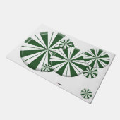 Spearmint Stripe Candy Fußmatte (Schrägansicht)