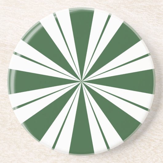 Spearmint Stripe Candy Getränkeuntersetzer (Vorne)