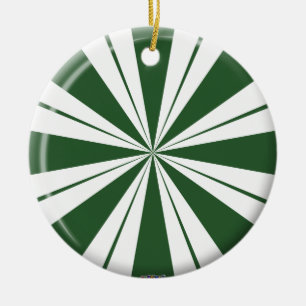 Spearmint Stripe Candy Keramik Ornament