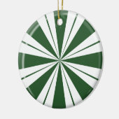 Spearmint Stripe Candy Keramik Ornament (Links)