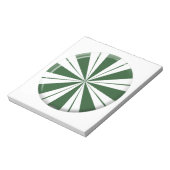 Spearmint Stripe Candy Notizblock (Rotiert)