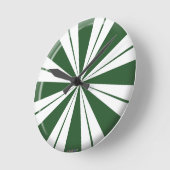 Spearmint Stripe Candy Runde Wanduhr (Winkel)