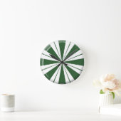 Spearmint Stripe Candy Runde Wanduhr (Zuhause)