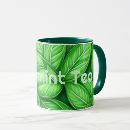Spearmint Tea Generative Kunst, Dichtung und Musik Tasse (VorderseiteRechts)