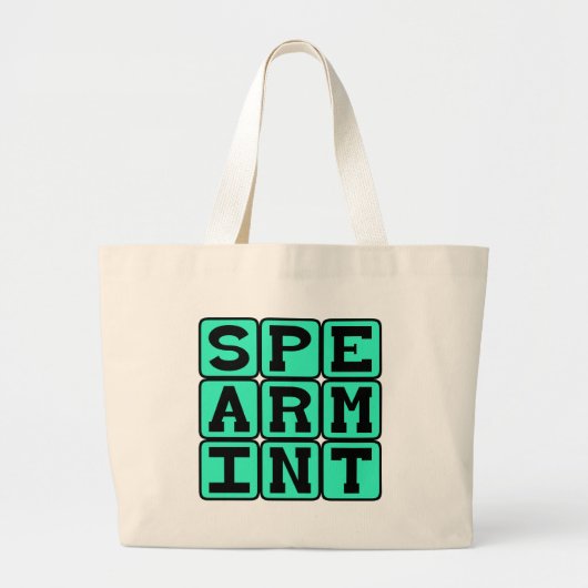 Spearmint, Zahnfleischaroma Jumbo Stoffbeutel (Vorne)