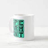 Spearmint, Zahnfleischaroma Kaffeetasse (Vorderseite Links)