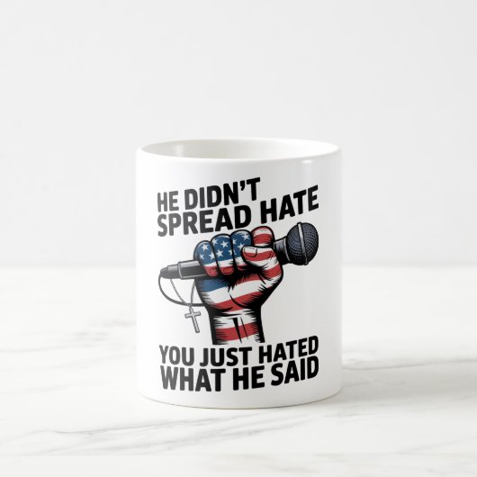 SpeBold - Patriotisches Mikrofon Kaffeekoffe Tasse (Mittel)