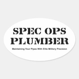 Spec Ops Plumber Ovaler Aufkleber