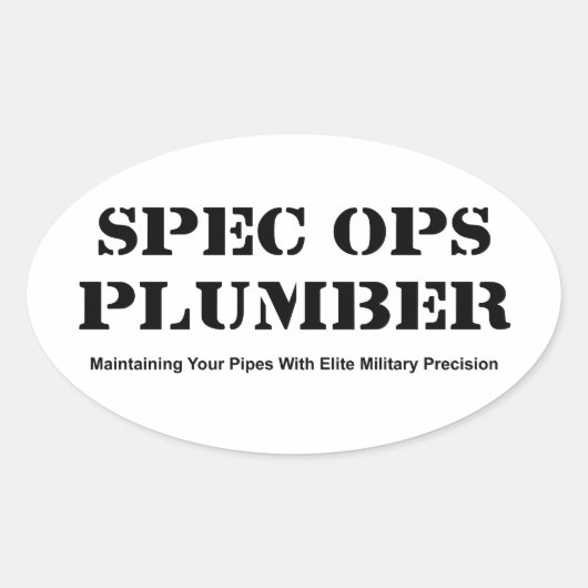 Spec Ops Plumber Ovaler Aufkleber (Vorderseite)