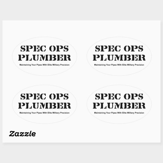 Spec Ops Plumber Ovaler Aufkleber (Blatt)