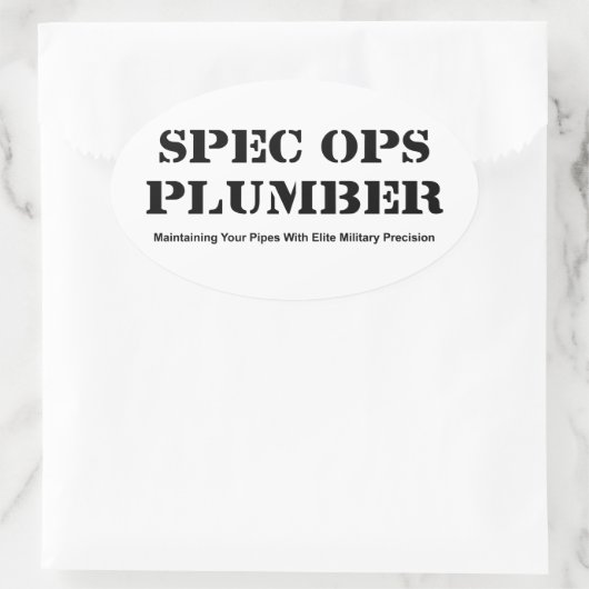 Spec Ops Plumber Ovaler Aufkleber (Tasche)