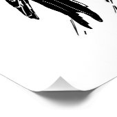 Specht Bild / Druck / Schwarzweiß (Ecke)