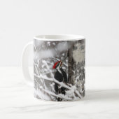 Specht im Winter Kaffeetasse (Vorderseite Links)