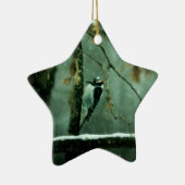 Specht-Schnee-Verzierung Keramik Ornament (Rechts)