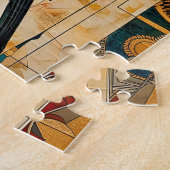 Specht-Totem – Art Deco Rhythmus Puzzle (Seite)