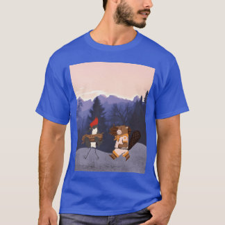 Specht und Biber Wildlife Tier Camper lustig T-Shirt
