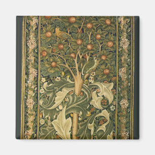 Specht von William Morris, Vintage Textilkunst Magnet