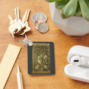 Specht von William Morris, Vintage Textilkunst Schlüsselanhänger