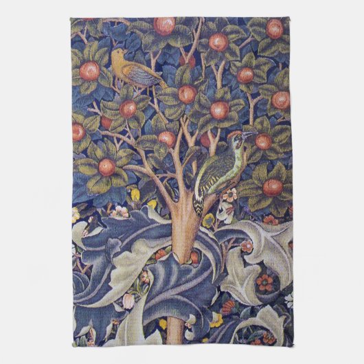 Specht, William Morris Geschirrtuch (Vertikal)