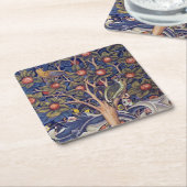 Specht, William Morris Rechteckiger Pappuntersetzer (angewinkelt)