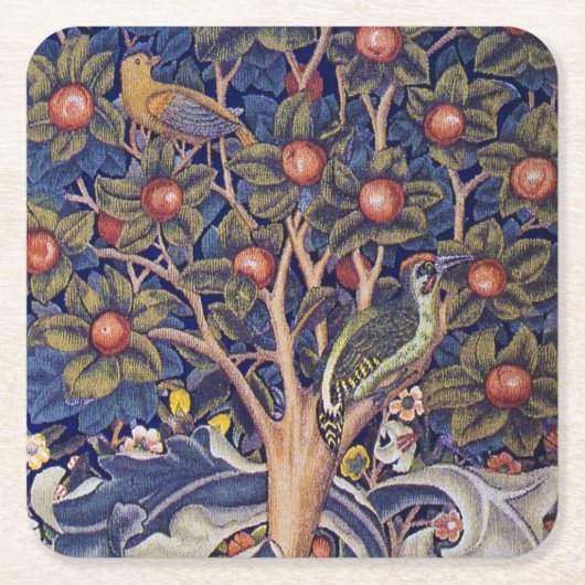 Specht, William Morris Rechteckiger Pappuntersetzer (Vorderseite)