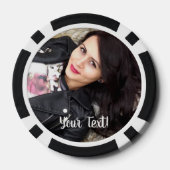 Special 100th Birthday Party Foto Monogram Pokerchips (Rückseite)